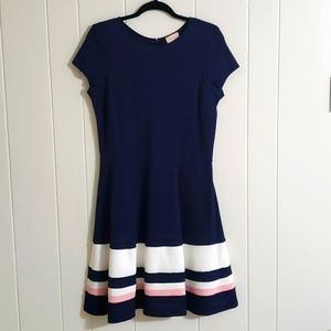 Love..ady dress Navy blue with stripes